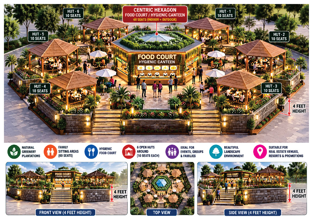 Centric Hexagon Food Court